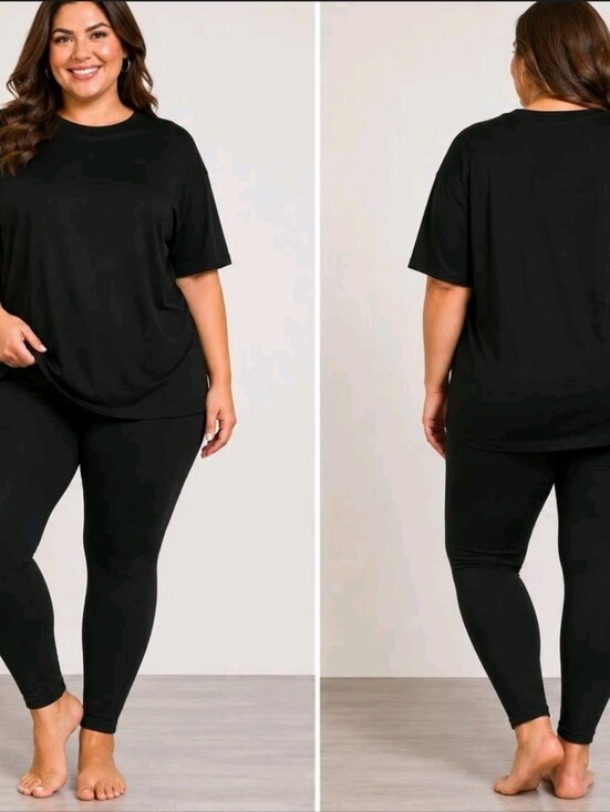 Zenana Outfitters Pants - 🖤New Plus Size Zenana Butter Soft Black 2-Piece Lounge Set | Top & Pant
